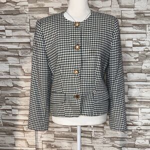 Russ Houndstooth with Gold Buttons Blazer